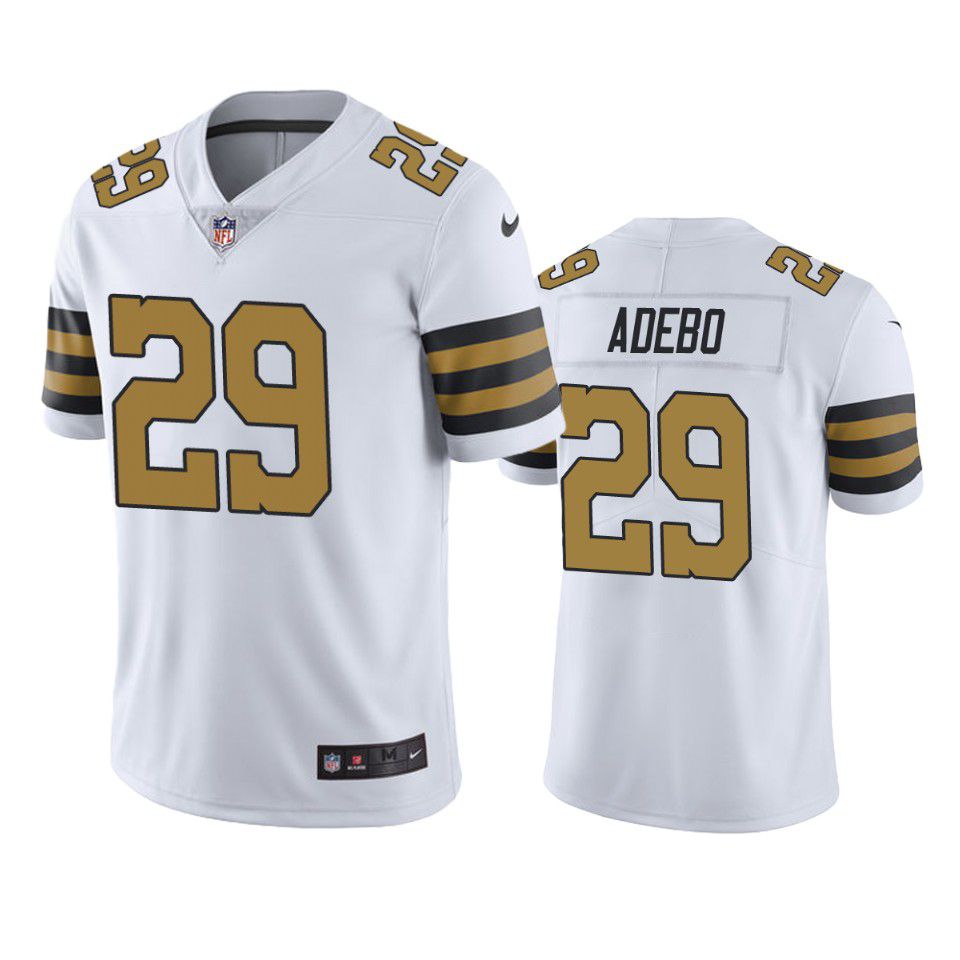 Men New Orleans Saints #29 Paulson Adebo Nike White Color Rush Limited NFL Jersey